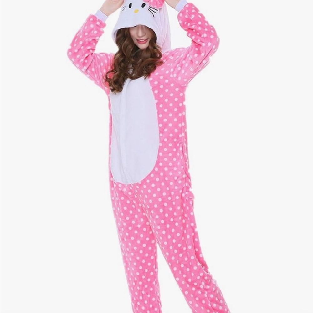 Kids Hello Kitty Onesie Cosplay Pijama NEW
